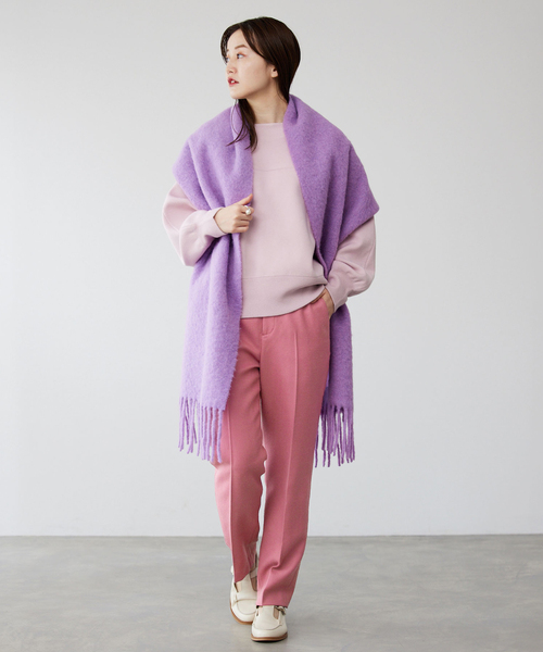 IENA(イエナ)の「Organic Wool ストレートパンツ(その他パンツ・レディース・アイボリー/ピンク/チャコールグレー/エメラルドブルー・40/38/36/34)」の8枚目の写真