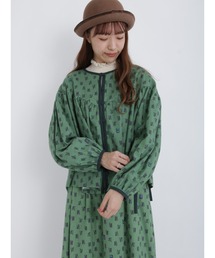 Samansa Mos2 | BOOKプリント配色ブラウス(シャツ/ブラウス)