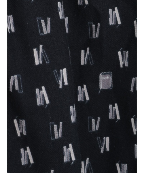 Samansa Mos2(サマンサ モスモス)の「BOOKプリント配色ブラウス(シャツ/ブラウス・レディース・ブラック/キナリ/グリーン・フリ-)」の14枚目の写真