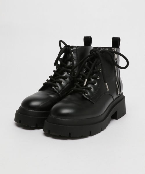 PAGEBOY（ページボーイ）の「レースアップショートブーツ（ブーツ・レディース・ブラック/ダークブラウン・M/L）」の7枚目の写真