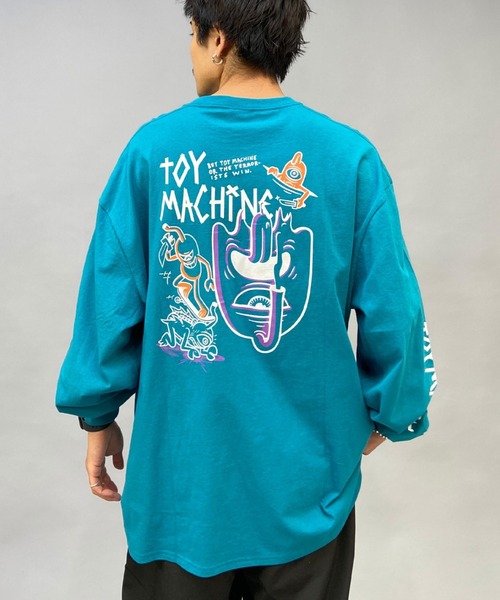 TOY　MACHINE（トイ　マシーン）の「【ムラサキスポーツ限定】TOY MACHINE/トイマシーン ビッグシルエット バックプリントロンT MTMPDLT4（Tシャツ/カットソー・メンズ・グリーン系その他/ホワイト×ブラック/ブラック×ブラック・M/L/XL）」の3枚目の写真