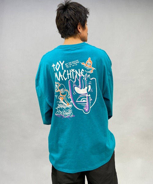 TOY　MACHINE（トイ　マシーン）の「【ムラサキスポーツ限定】TOY MACHINE/トイマシーン ビッグシルエット バックプリントロンT MTMPDLT4（Tシャツ/カットソー・メンズ・グリーン系その他/ホワイト×ブラック/ブラック×ブラック・M/L/XL）」の13枚目の写真