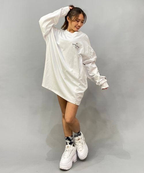 TOY　MACHINE（トイ　マシーン）の「【ムラサキスポーツ限定】TOY MACHINE/トイマシーン ビッグシルエット バックプリントロンT MTMPDLT4（Tシャツ/カットソー・メンズ・グリーン系その他/ホワイト×ブラック/ブラック×ブラック・M/L/XL）」の4枚目の写真