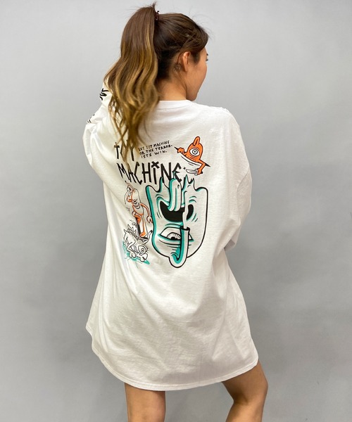 TOY　MACHINE（トイ　マシーン）の「【ムラサキスポーツ限定】TOY MACHINE/トイマシーン ビッグシルエット バックプリントロンT MTMPDLT4（Tシャツ/カットソー・メンズ・グリーン系その他/ホワイト×ブラック/ブラック×ブラック・M/L/XL）」の22枚目の写真