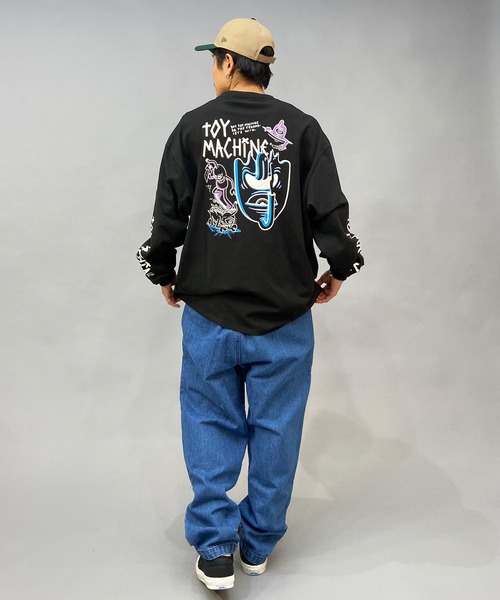 TOY　MACHINE（トイ　マシーン）の「【ムラサキスポーツ限定】TOY MACHINE/トイマシーン ビッグシルエット バックプリントロンT MTMPDLT4（Tシャツ/カットソー・メンズ・グリーン系その他/ホワイト×ブラック/ブラック×ブラック・M/L/XL）」の16枚目の写真