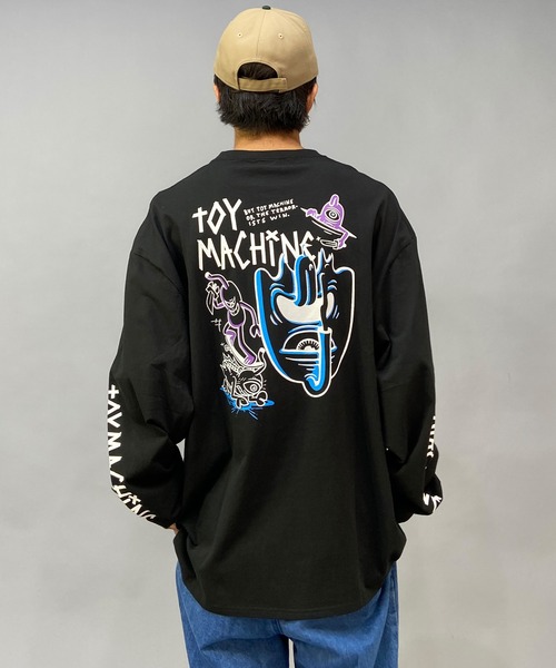 TOY　MACHINE（トイ　マシーン）の「【ムラサキスポーツ限定】TOY MACHINE/トイマシーン ビッグシルエット バックプリントロンT MTMPDLT4（Tシャツ/カットソー・メンズ・グリーン系その他/ホワイト×ブラック/ブラック×ブラック・M/L/XL）」の12枚目の写真