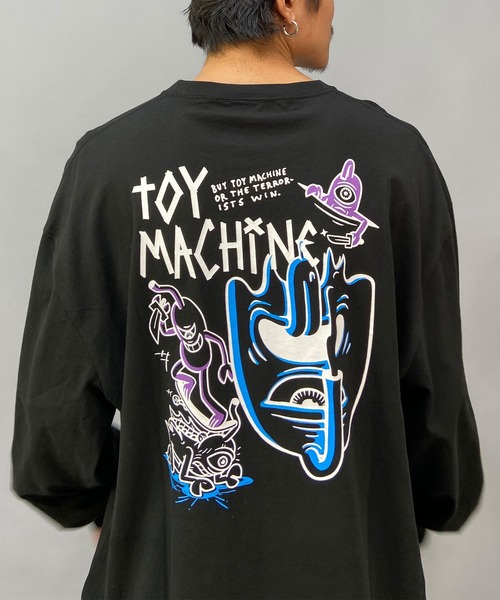 TOY　MACHINE（トイ　マシーン）の「【ムラサキスポーツ限定】TOY MACHINE/トイマシーン ビッグシルエット バックプリントロンT MTMPDLT4（Tシャツ/カットソー・メンズ・グリーン系その他/ホワイト×ブラック/ブラック×ブラック・M/L/XL）」の19枚目の写真