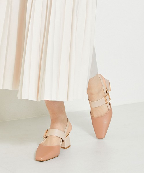 ORiental TRaffic(オリエンタルトラフィック)の「■変形ヒールバックストラップパンプス/31114(パンプス・レディース・ブラック/ホワイト/ピンク/グリーン・33/34/35/36/37/38/39/40/41/42/43)」の10枚目の写真