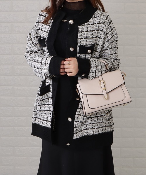 セール】ツイードニットカーディガン（カーディガン/ボレロ）｜Lace