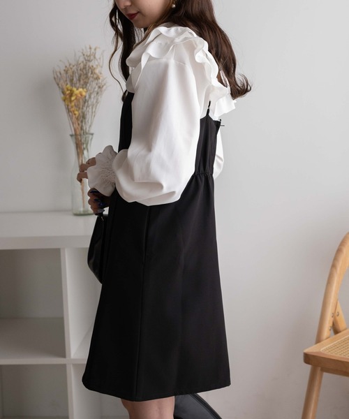 WEGO（ウィゴー）の「WEGO/裾スリットミニキャミワンピ（ワンピース・レディース・ブラック/グレー・FREE）」の17枚目の写真