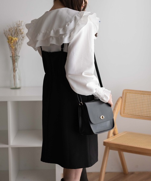 WEGO（ウィゴー）の「WEGO/裾スリットミニキャミワンピ（ワンピース・レディース・ブラック/グレー・FREE）」の11枚目の写真