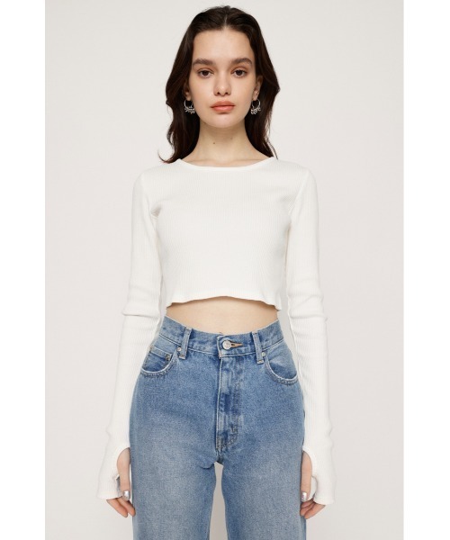 SLY（スライ）の「CROPPED CUT TOPS クロップド丈 カット