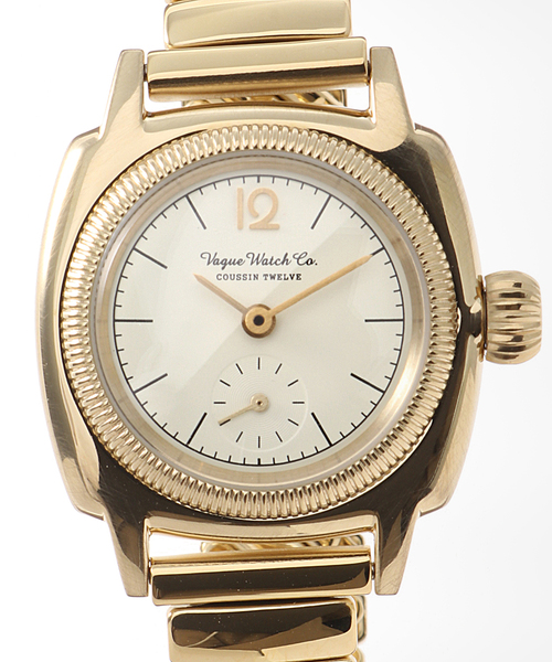 時計 VAGUE WATCH Coussin 12 Extension Gold 28 VAGUE WATCH / ヴァーグウォッチ】Coussin 12 Extension Lady's