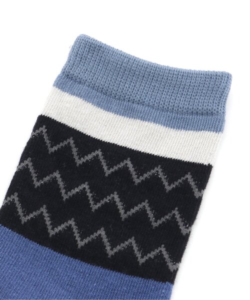Ampersand(アンパサンド)の「マルチボーダーソックス(ソックス/靴下・キッズ・サックスブルー/オレンジ/グレー・12/15 /18/21/24)」の6枚目の写真