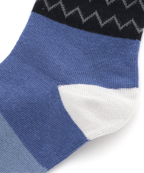 Ampersand(アンパサンド)の「マルチボーダーソックス(ソックス/靴下・キッズ・サックスブルー/オレンジ/グレー・12/15 /18/21/24)」の8枚目の写真