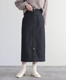 fredy emue | デニム前ファスナータイトスカート(デニムスカート)