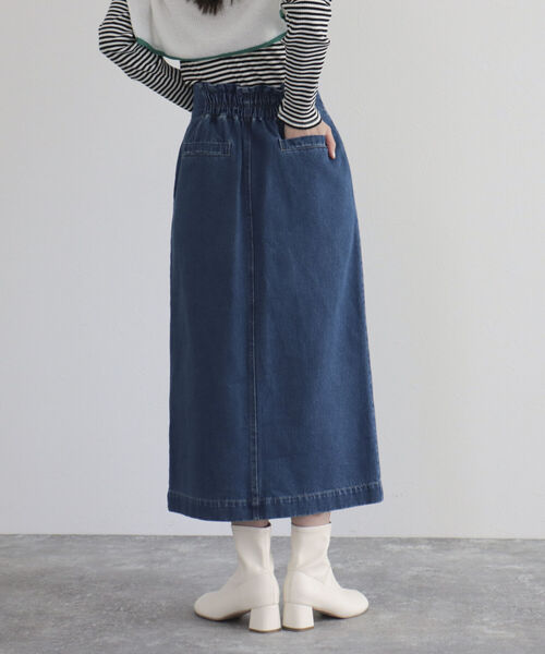 fredy emue（フレディエミュ）の「デニム前ファスナータイトスカート（デニムスカート・レディース・ネイビー/ブルー・36/38）」の6枚目の写真