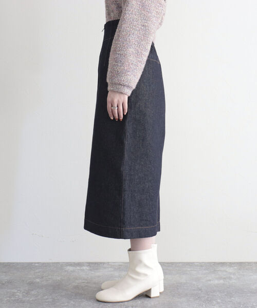 fredy emue（フレディエミュ）の「デニム前ファスナータイトスカート（デニムスカート・レディース・ネイビー/ブルー・36/38）」の17枚目の写真