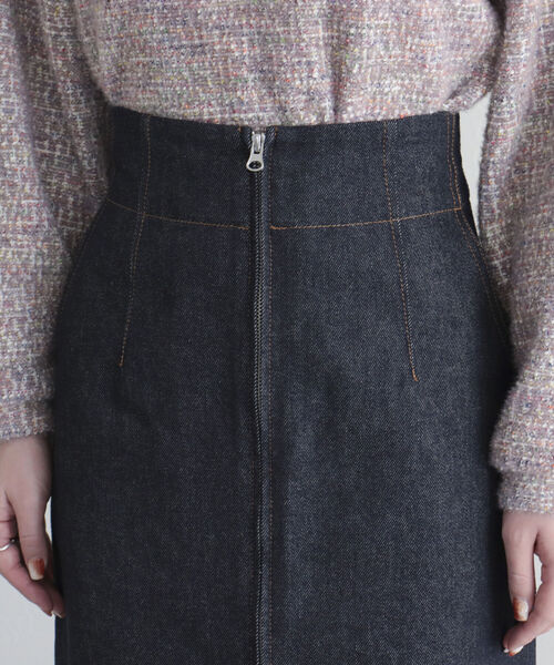 fredy emue（フレディエミュ）の「デニム前ファスナータイトスカート（デニムスカート・レディース・ネイビー/ブルー・36/38）」の19枚目の写真