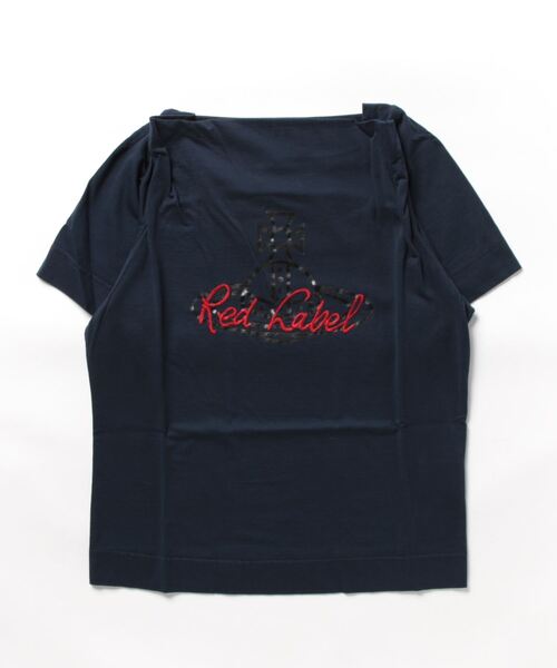 Vivienne Westwood(ヴィヴィアンウエストウッド)の「オーガニック天竺REDLABEL ORB刺繍ドレープトップ(Tシャツ/カットソー・レディース・ネイビー/ブラック/ホワイト・FREE)」の3枚目の写真