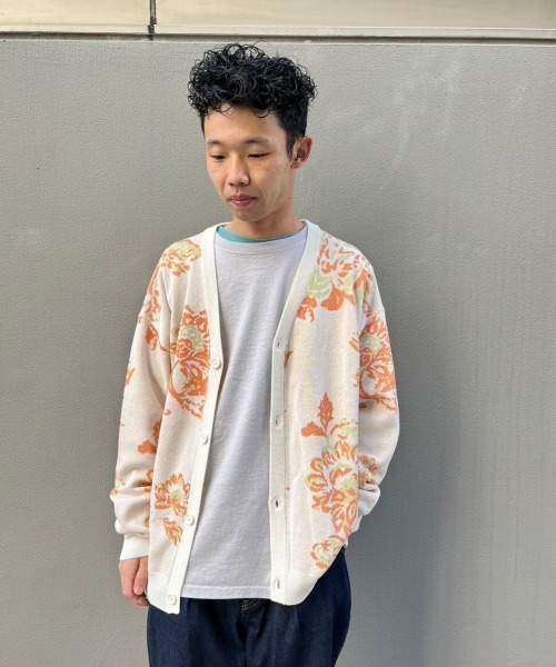 BEAVER(ビーバー)の「B omnivore/ビーオムニボー 14GG JACQUARD KNIT CARDIGAN ジャガードカーディガン(ニット/セーター・メンズ・チャコールグレー/ホワイト・MEDIUM/LARGE)」の13枚目の写真