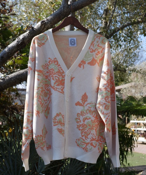 BEAVER(ビーバー)の「B omnivore/ビーオムニボー 14GG JACQUARD KNIT CARDIGAN ジャガードカーディガン(ニット/セーター・メンズ・チャコールグレー/ホワイト・MEDIUM/LARGE)」の7枚目の写真