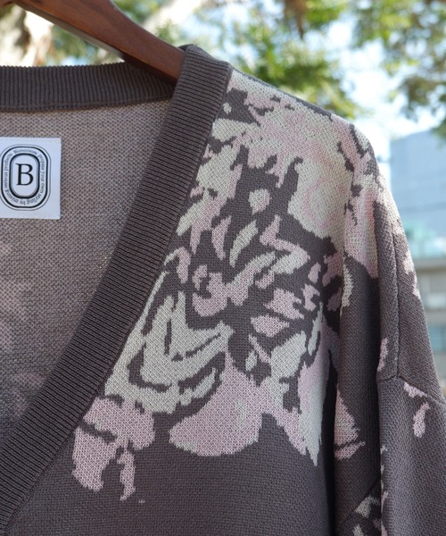 BEAVER(ビーバー)の「B omnivore/ビーオムニボー 14GG JACQUARD KNIT CARDIGAN ジャガードカーディガン(ニット/セーター・メンズ・チャコールグレー/ホワイト・MEDIUM/LARGE)」の11枚目の写真