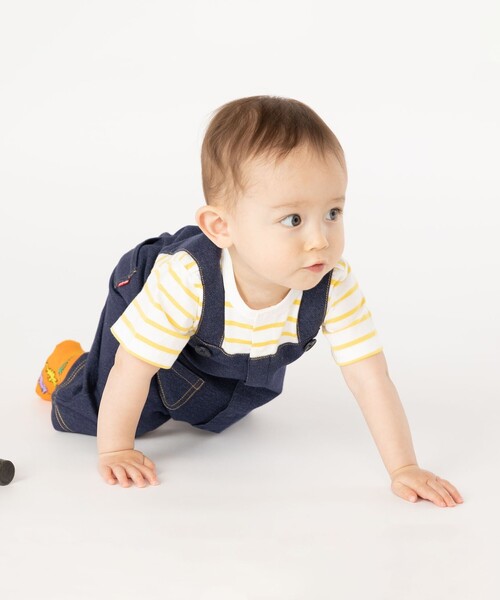 SHIPS(シップス)の「SHIPS KIDS:フェイク オーバーオール ロンパース(ロンパース・キッズ・ブルー/イエロー/ライトグリーン・70/80)」の16枚目の写真