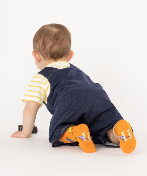 SHIPS(シップス)の「SHIPS KIDS:フェイク オーバーオール ロンパース(ロンパース・キッズ・ブルー/イエロー/ライトグリーン・70/80)」の17枚目の写真