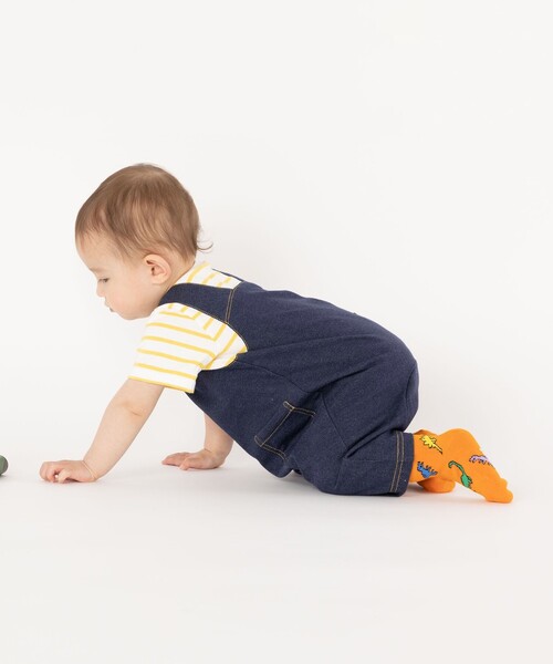 SHIPS(シップス)の「SHIPS KIDS:フェイク オーバーオール ロンパース(ロンパース・キッズ・ブルー/イエロー/ライトグリーン・70/80)」の18枚目の写真