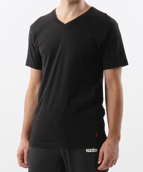 脚長効果【Ralph Lauren】ブラック Vネック ビキニ上下セット セール】【POLO RALPH LAUREN】クラシックフィット Vネック