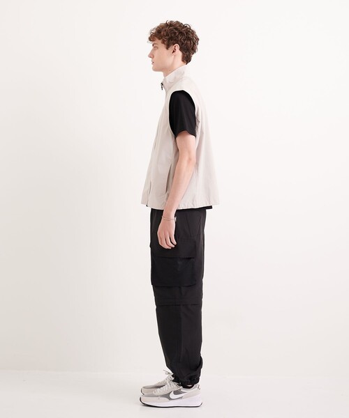 CITY TOKYO（シティトウキョウ）の「ダブルジップベスト（ベスト・メンズ・ブラック/グレイッシュベージュ・1/2）」の5枚目の写真