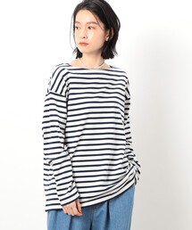 ONIGIRI | ボーダー　ボートネックＴ(Tシャツ/カットソー)