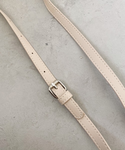 thank U more(サンキューモア)の「2way 巾着型 ハンドバッグ ショルダーバッグ(ショルダーバッグ・レディース・ブラック/アイボリー・FREE)」の22枚目の写真