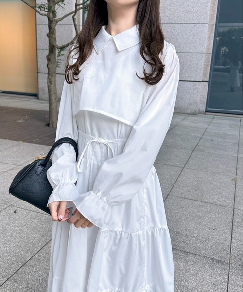 apres jour（アプレジュール）の「ティアードワンピース【ZOZOTOWN限定アイテム】（ワンピース・レディース・オフホワイト/ブルー/ブラック系その他/ピンク系その他・X-LARGE/フリー）」の5枚目の写真