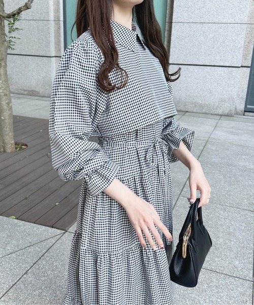 apres jour（アプレジュール）の「ティアードワンピース【ZOZOTOWN限定アイテム】（ワンピース・レディース・オフホワイト/ブルー/ブラック系その他/ピンク系その他・X-LARGE/フリー）」の15枚目の写真