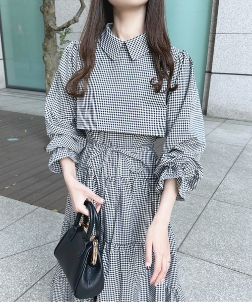 apres jour（アプレジュール）の「ティアードワンピース【ZOZOTOWN限定アイテム】（ワンピース・レディース・オフホワイト/ブルー/ブラック系その他/ピンク系その他・X-LARGE/フリー）」の13枚目の写真