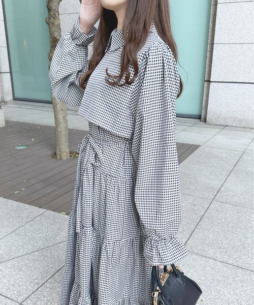 apres jour（アプレジュール）の「ティアードワンピース【ZOZOTOWN限定アイテム】（ワンピース・レディース・オフホワイト/ブルー/ブラック系その他/ピンク系その他・X-LARGE/フリー）」の16枚目の写真