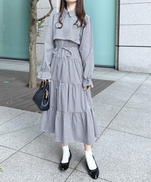 apres jour（アプレジュール）の「ティアードワンピース【ZOZOTOWN限定アイテム】（ワンピース・レディース・オフホワイト/ブルー/ブラック系その他/ピンク系その他・X-LARGE/フリー）」の19枚目の写真