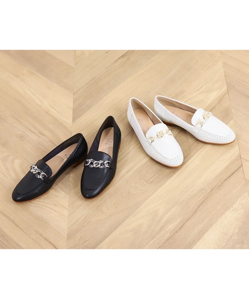 【セール】【片足150g】超軽量パンチングチェーンローファー（ローファー）｜artemis by DIANA（アルテミスバイダイアナ）