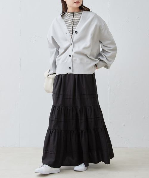 PUAL CE CIN（ピュアルセシン）の「【WEB限定】スポンディッシュカーディガン（カーディガン/ボレロ・レディース・ライトグレー/ピンク/オフホワイト/ブルー/ブラック・FREE）」の9枚目の写真