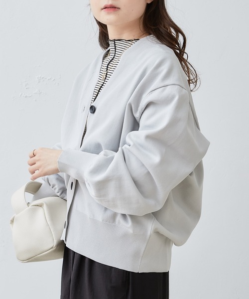 PUAL CE CIN（ピュアルセシン）の「【WEB限定】スポンディッシュカーディガン（カーディガン/ボレロ・レディース・ライトグレー/ピンク/オフホワイト/ブルー/ブラック・FREE）」の13枚目の写真
