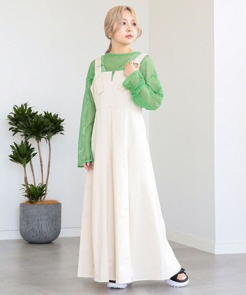 Ray BEAMS（レイビームス）の「Ray BEAMS / ボックス タック サロペット ワンピース（ワンピース・レディース・ブラック/ホワイト系その他6・0/1）」の20枚目の写真