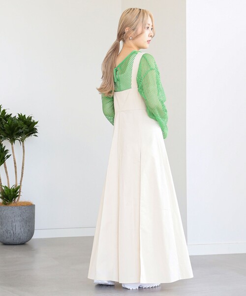 Ray BEAMS（レイビームス）の「Ray BEAMS / ボックス タック サロペット ワンピース（ワンピース・レディース・ブラック/ホワイト系その他6・0/1）」の3枚目の写真