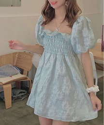 セール】異素材フェイクレイヤードワンピース（ワンピース