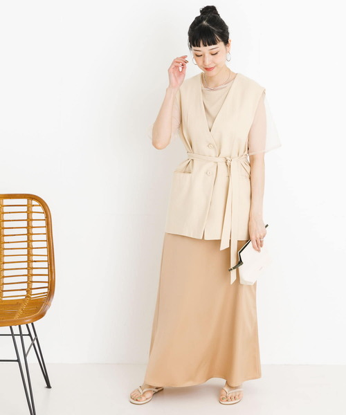 UR Lab.（アーバンリサーチラボ）の「サテンスカート（スカート・レディース・ブラック/ブルー/ベージュ・FREE）」の15枚目の写真