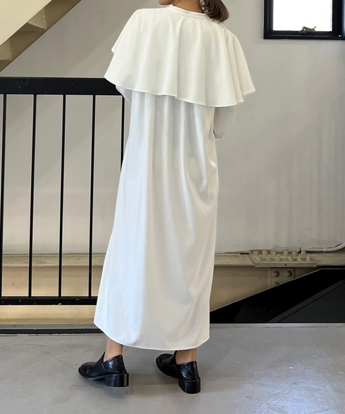 I_am（アイアム）の「flare cape tuck op（ワンピース・レディース・ホワイト/ベージュ/イエロー系その他・FREE）」の21枚目の写真