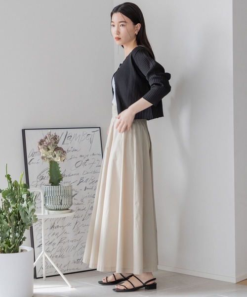 LOWRYS FARM（ローリーズファーム）の「ハイウエスト２ＷＡＹフレアスカート　192127（スカート・レディース・ブラウン/ブラック/アイボリー・FREE）」の6枚目の写真