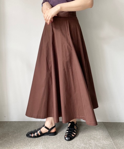 LOWRYS FARM（ローリーズファーム）の「ハイウエスト２ＷＡＹフレアスカート　192127（スカート・レディース・ブラウン/ブラック/アイボリー・FREE）」の10枚目の写真