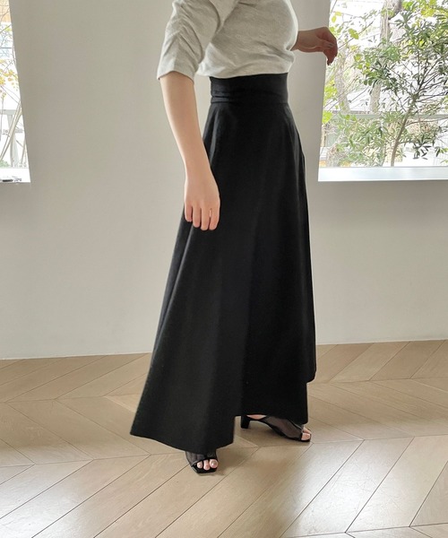 LOWRYS FARM（ローリーズファーム）の「ハイウエスト２ＷＡＹフレアスカート　192127（スカート・レディース・ブラウン/ブラック/アイボリー・FREE）」の8枚目の写真